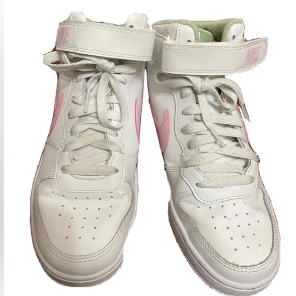 Nike White and Pink High-Tops